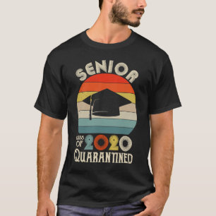 Camiseta Classe De 2020 Mais velho Em Quarentena Sunset Vin
