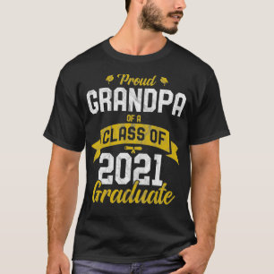Camiseta Classe De 2021 Orgulhosa Vovô Vintage Sen