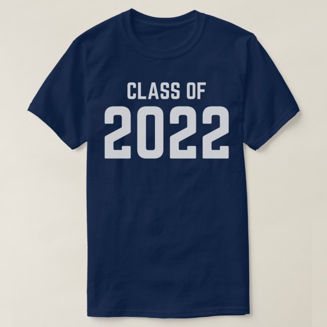 Camiseta Classe De 2022: Tipografia Simples Graduação Branc (Frente do Design)