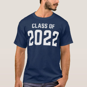 Camiseta Classe De 2022: Tipografia Simples Graduação Branc