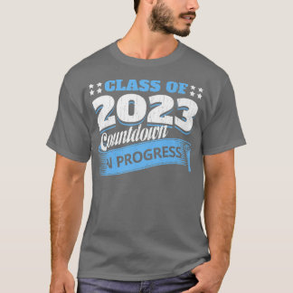 Camiseta Classe De 2023 Contagem Inclinada Estudante De For