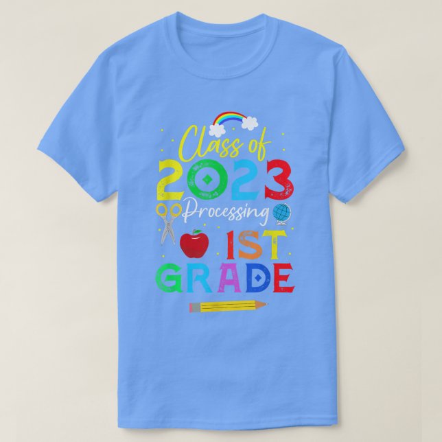 Camiseta Classe de 2023 Processamento 1rua de Volta à Escol (Frente do Design)