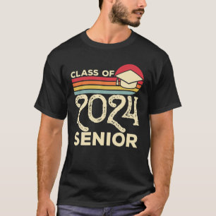 Camiseta Classe De 2024 Garotas De Graduação Em Vintagem De