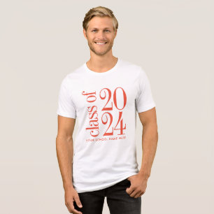 Camiseta Classe de 2024 Graduação com Nome Escolar
