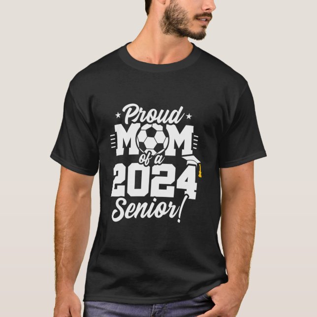 Camiseta Classe De 2024 - Mais velho Ano - Mãe De Futebol - (Frente)
