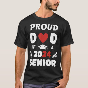 Camiseta Classe de 2024 - Mais velho ano - Pai orgulhoso -