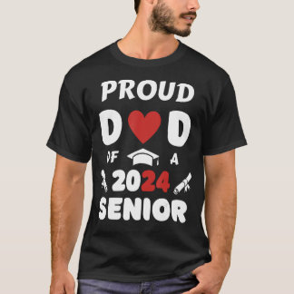 Camiseta Classe de 2024 - Mais velho ano - Pai orgulhoso - 