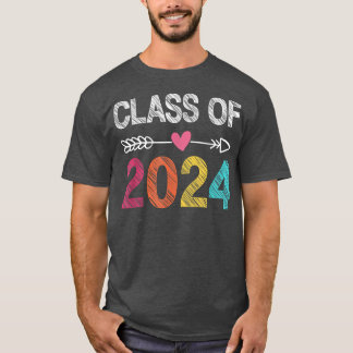 Camiseta Classe De 2024 Pré K A 12 Manipulações No Verso Cr