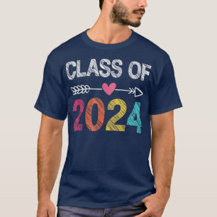Camiseta Classe De 2024 Pré K A 12 Manipulações No Verso Cr