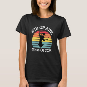 Camiseta Classe De 2025 8.O Graduação Para Raparigas 3