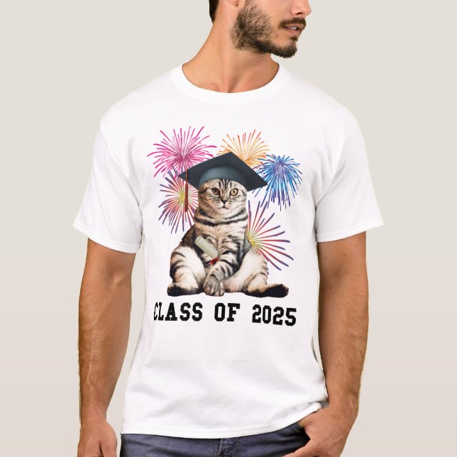 Camiseta Classe de 2025 Cat Lover (Frente)