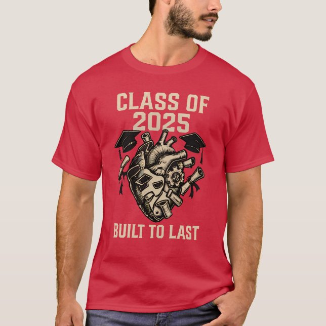 Camiseta Classe de 2025 - Criado para Último (Frente)
