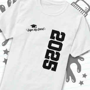 Camiseta Classe de 2025 - Sinal de graduação Meu Mais velho
