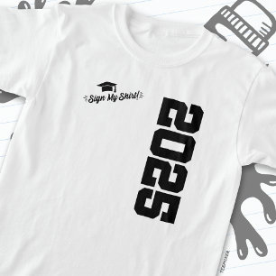 Camiseta Classe de 2025 - Sinal de graduação Meu Mais velho