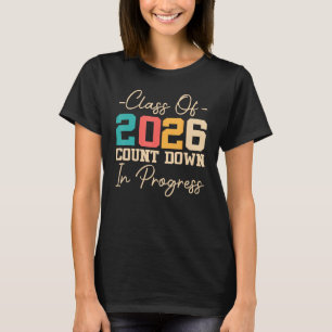 Camiseta Classe De 2026 Contagem Em Curso Graduatação 2026