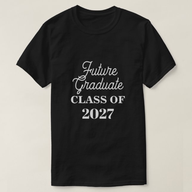 Camiseta Classe De 2027 Futuro Formando Funny Junior Siblin (Frente do Design)