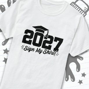 Camiseta Classe de 2027 - Sinal de graduação Meu Mais velho