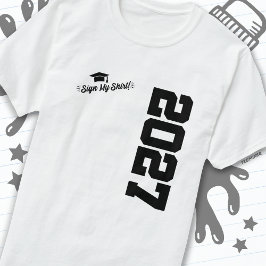 Camiseta Classe de 2027 - Sinal de graduação Meu Mais velho