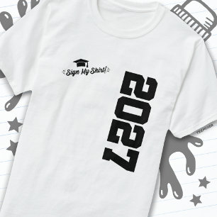 Camiseta Classe de 2027 - Sinal de graduação Meu Mais velho