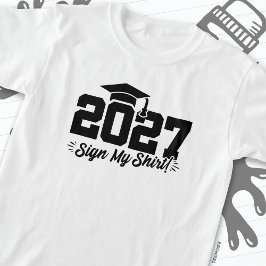 Camiseta Classe de 2027 - Sinal de graduação Meu Mais velho