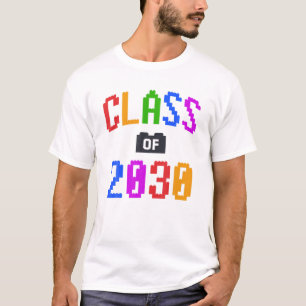 Camiseta CLASSE De 2030 Crianças Bricks Toy Quarto Grau Esc