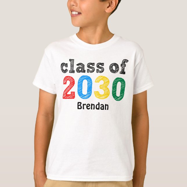 Camiseta Classe de 2030 personalizada (Frente)