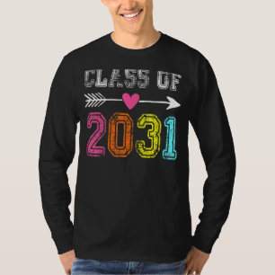 Camiseta Classe De 2031 Cresce Comigo Graduação Primeiro Di