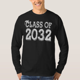 Camiseta Classe De 2032 Cresce Comigo Graduação Primeiro Di