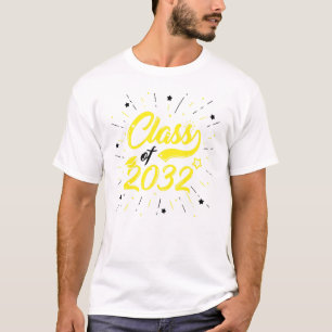 Camiseta Classe De 2032 - Pré-K A 12 - Impressão À Mão Na P