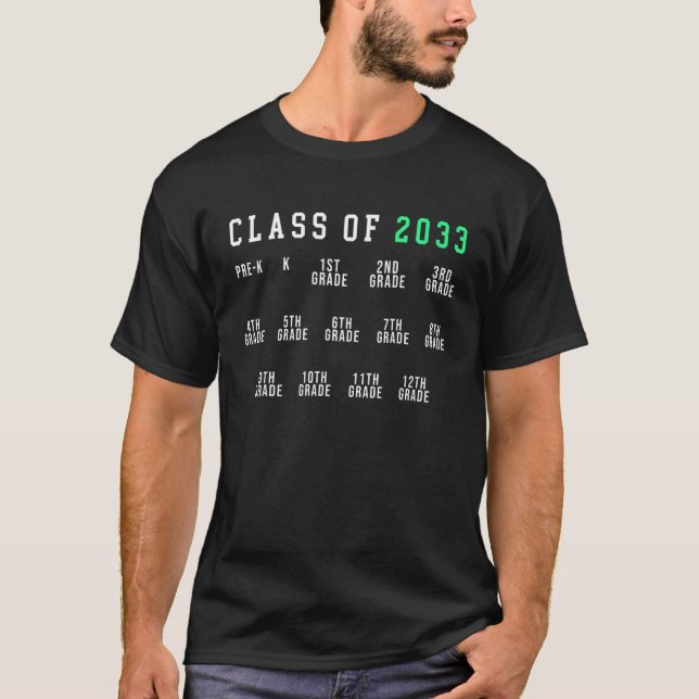 Camiseta Classe De 2033 Professores De Graduação Em Mão (Frente)