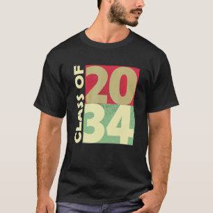 Camiseta Classe De 2034 Primeiro Dia De Escola Cresceu Comi