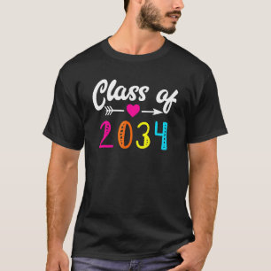 Camiseta Classe De 2034 - Primeiro Dia De Graduação Escolar