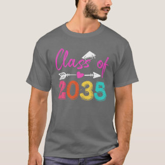 Camiseta Classe De 2035 2021 Cresce Comigo Crianças Do Jard