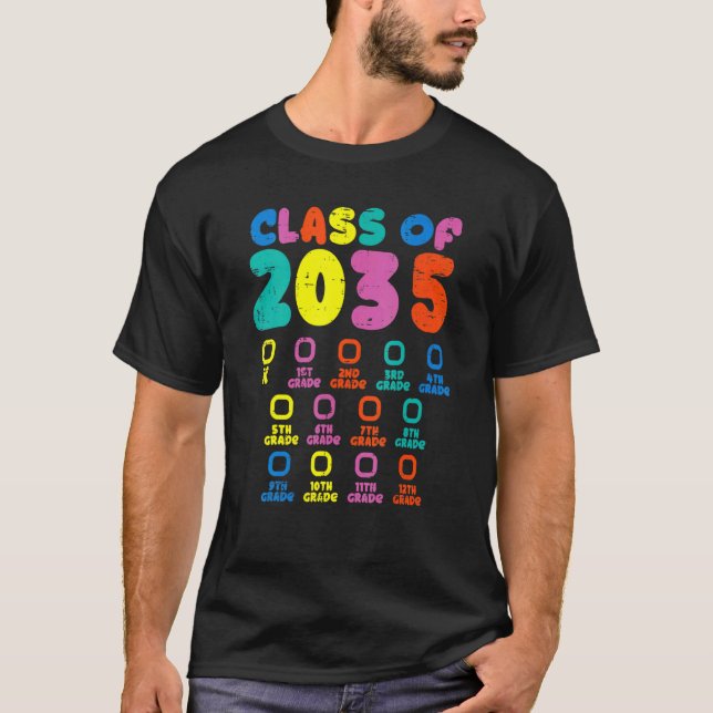 Camiseta Classe De 2035 Cresce Com Mim Checklist Graduation (Frente)