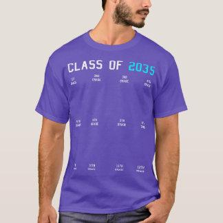 Camiseta Classe de 2035 Cresce com Mim Graduação Primeiro D