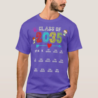Camiseta Classe de 2035 Cresce com o 12 de préK para impres