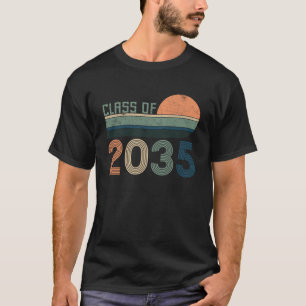 Camiseta Classe de 2035 Cresce com o Formando de Nursery Me