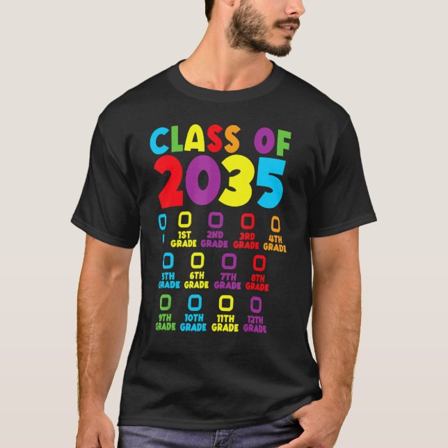 Camiseta Classe De 2035 Cresce Comigo Checklist Jarten (Frente)