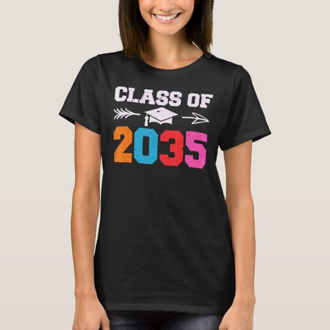 Camiseta Classe de 2035 Cresce Comigo deixa esmagar jardim  (Frente)