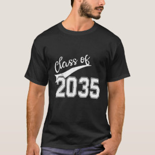 Camiseta Classe De 2035 Cresce Comigo Graduação Primeiro Di