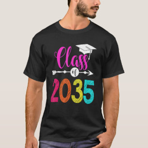 Camiseta Classe De 2035 Cresce Comigo Graduação Primeiro Di