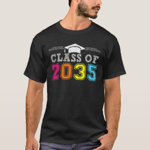 Camiseta Classe De 2035 Cresce Comigo Graduação Primeiro Di