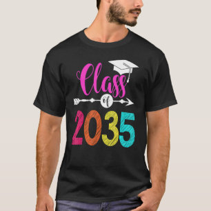 Camiseta Classe De 2035 Cresce Comigo Graduação Primeiro Di
