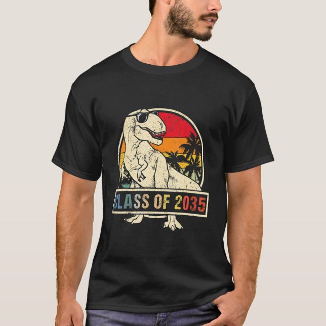 Camiseta Classe De 2035 Cresce Comigo Primeiro Dia De Din E (Frente)