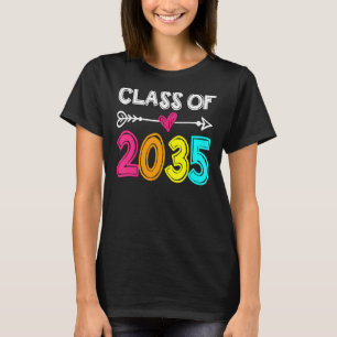 Camiseta Classe De 2035 Cresce Comigo Primeiro Dia De Gradu
