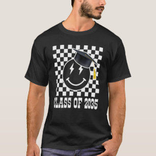 Camiseta Classe de 2035 Happy Face First Day of School Grad