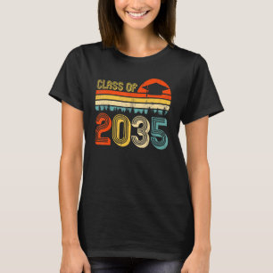 Camiseta Classe De 2035 Primeiro Dia De Escola Cresceu Comi