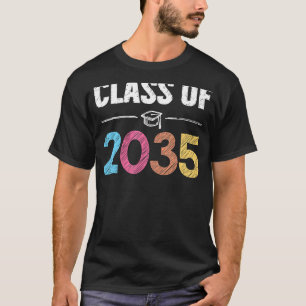 Camiseta Classe De 2035 Primeiro Dia De Escola Cresceu Comi