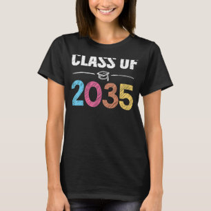 Camiseta Classe De 2035 Primeiro Dia De Escola Cresceu Comi