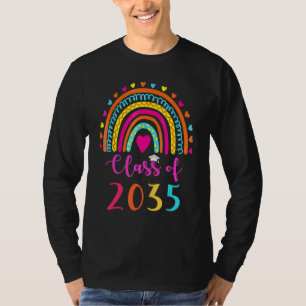 Camiseta Classe De 2035 Rainbow Pre K Formando Preschool Gr